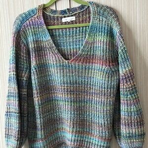 Lou & Grey Multicolor V-Neck Sweater